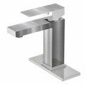 Everflow Bathroom Faucet w/ Deck Plate, 1 handle, 1 or 3 hole Stainless Brushed Nickel BCR-V10N
